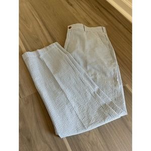 Brooks Brothers Seersucker Pants Mens 38x32 Blue White Striped Clark Fit Chino